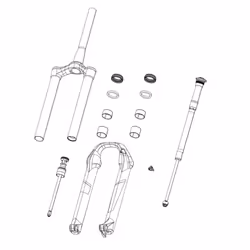 RockShox Right Travel Spacers Solo Air Used To Change Travel Recon 30 Gold