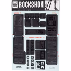 RockShox Fork Decal Kit - 35mm Dual Crown  Stealth Black