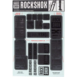 RockShox Fork Decal Kit - 35mm Dual Crown  Stealth Black