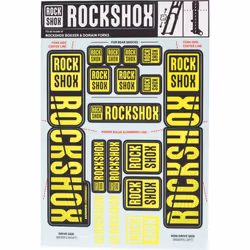 RockShox Fork Decal Kit - 35mm Dual Crown Yellow