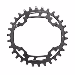 SRAM Chain Ring X-Sync 11 Speed Apex1 Asy MMetric 110 BCD Alumblack BB30 Or GXP - 44T, Black