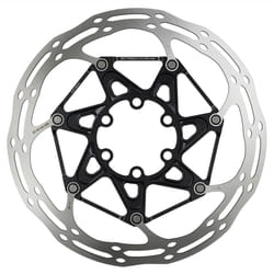 SRAM Rotor Centerline 2 Piece Includes Steel Rotor Bolts Rounded 6 Bolt - 140 MM, Black