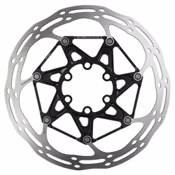 SRAM Rotor Centerline 2 Piece Includes Steel Rotor Bolts Rounded 6 Bolt - 160 MM, Black