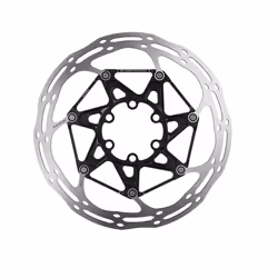 SRAM Rotor Centerline 2 Piece With TI SRAM Rotor Bolts Rounded - 180 MM, Black