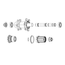 Zipp Wheel Axle End Cap Rear 12 X 148 Boost, Fits 9 / 10 Speeddriver Body ZM1 Hubs