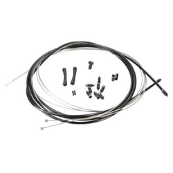 SRAM Slickwire Road And MTB Shift Cable Kit 4 MM 2X 2300 MM 1.1 MM Coated Cables / 4 MM Nylon Braided Housing / Ferrules / End Caps - One Size, Black