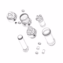 RockShox Spare Rear Shock 3 Pieces 1/2 Inch Mounting Hardware - 8 X 24.0, One Colour