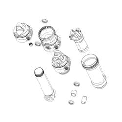 RockShox Spare Rear Shock 3 Pieces 1/2 Inch Mounting Hardware - 8 X 25.0, One Colour