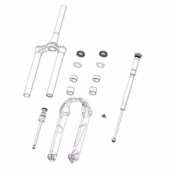 Rockshox Spare Fork CSU Upper Crown 48 Off-Set 27.5 / 29 Short Boxxer D1+2024+ Black - 38 MM