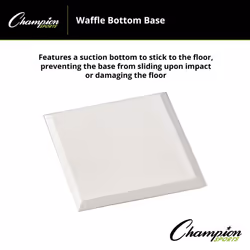 Champion Sports Waffle Bottom Base - Molded Rubber  Suction Bottom Base White