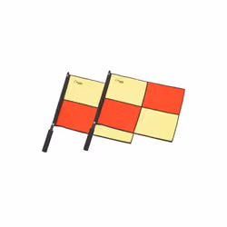 Champion Sports LFPRO Official Checkered Flag with Border, Red & Yellow