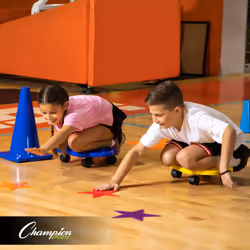 Champion Sports Round Poly Spot Markers for Sports  Activities  and Social Distancing - 10-inch  Set of 12 - Orange