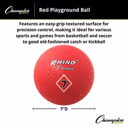 Champion Sports Playground Ball  7""""  Red