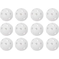 Champion Sports 12 Hollow Plastic Softballs - Athletic Softball Equipment - - Practice Softballs Plastic Hollow - Regulation Size Balls - Lightweight