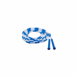 Champion Sports Segmented Jump Rope for Fitness 9 Feet Length Blue and White - Classic Beaded Jump Ropes for Physical Educa ...