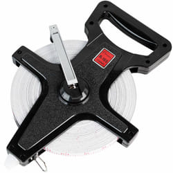 Champion Sports Open Reel Measure Tape  165 ft  50 Meters  with Metal Spike  Hand Crank - Open Tape Measure for Track and Field  Long Jump - Durable