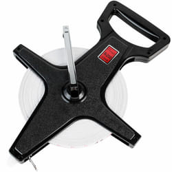 Champion Sports Open Reel Measure Tape  250 ft  75 Meters  with Metal Spike  Hand Crank - Open Tape Measure for Track and Field  Long Jump - Durable