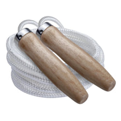 Champion Sports S-Series Heavyweight Nylon Ball Bearing Speed Jump Rope with Wood Handles  9.5-Feet (Single)