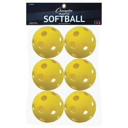 Champion Sports 12"" Hollow Plastic Softball Set - Athletic Softball Equipment - Practice Softballs Plastic Hollow - Regulation Size Balls - Fun for A