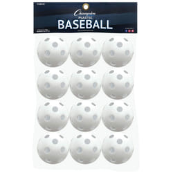Champion Sports 9"" Hollow Plastic Baseball Set - Athletic Baseball Equipment - Practice Baseballs Plastic Hollow - Regulation Size Balls - Fun for Al