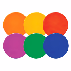 Champion Sports MSPSET Poly Spot Markers for Sports Activities and Social Distancing - 10-inch Set of 6 - Multicolor