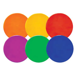 Champion Sports MSPSET Poly Spot Markers for Sports  Activities  and Social Distancing - 10-inch  Set of 6 - Multicolor