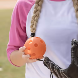 Champion Sports 12"" Hollow Plastic Assorted Color Softball Set - Athletic Softball Equipment - Practice Softballs Plastic Hollow - Regulation Size -