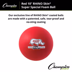 Champion Sports Super Special Rhino Skin Ball Red  10 Inch