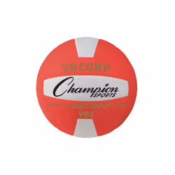 Champion Sports VB2RD 8.25 in. VB Pro Comp Series Volleyball&, Red & White