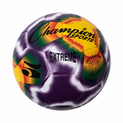 Champion Sports Extreme Stitched Soccer Ball  Size 5  Multi Tie Dye
