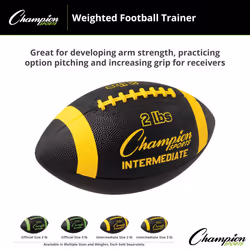 Champion Sports Intermediate Size 2lb Weighted Training Football  Yellow/Black