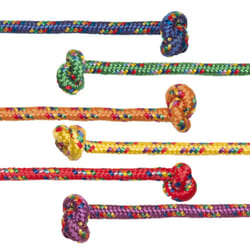 Champion Sports Braided Nylon Jump Ropes  8 Ft  Assorted  6/Pack