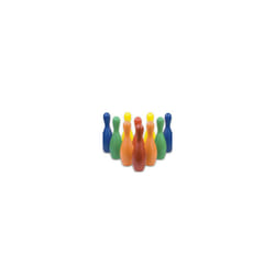Champion Sports Multicolor Bowling Pins: Weighted Foam Set for Training & Kids Games