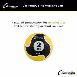 Champion Sports Rhino Elite Medicine Ball (2 pounds)  Yellow