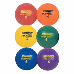 Champion Sports Rhino Poly Playground Ball Set (Multi 6-Inch Diameter)