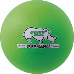 Champion Sports Rhino Skin Dodgeball (Single Neon Green 6"")