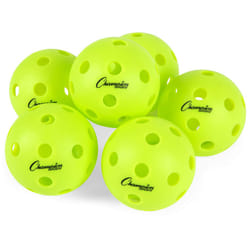 Champion Sports Indoor Pickleball Balls: USAPA Approved Official Size Tournament Pickleballs - Optic Yellow Pickleball Ball Set for Indoor Courts - 6
