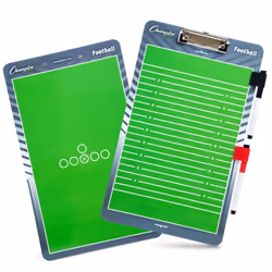 Champion Sports Dry Erase Clipboard for Coaching Football - Whiteboards for Strategizing Techniques Plays - 2-Sided Clipboa ...