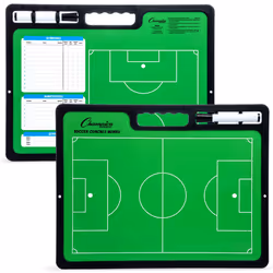 Champion Sports XL Dry Erase Board for Coaching Soccer - Whiteboards for Strategizing Techniques Plays - 2-Sided Game Board ...