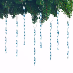 AMS Christmas Tree Ornaments 24PCS Aluminum Twisted Icicles Ornament Set for Christmas Tree New Year Party Decorations Suppli ...