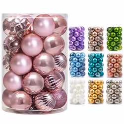 AMS 2.36''/60mm 34ct Christmas Ball Large Ornaments Party Decorations Shatterproof Festival Pendant Hangings for Xmas Tree De ...