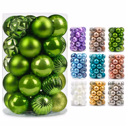 AMS 2.36''/60mm 34ct Christmas Ball Large Ornaments Party Decorations Shatterproof Festival Pendant Hangings for Xmas Tree De ...