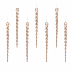 AMS Sparkling Glitter Plastic Icicle Ornaments 30 PCS Twisted Icicles Decoration Christmas Tree and Holiday Xmas Party Hangin ...