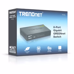 Trendnet GREENnet Unmanaged Gigabit Ethernet (10/100/1000) Black - Additional view 4