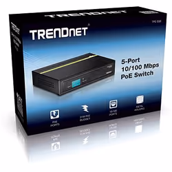 Trendnet TPE-S50 network switch Unmanaged L2 Fast Ethernet (10/100) Power over Ethernet (PoE) Black - Additional view 4