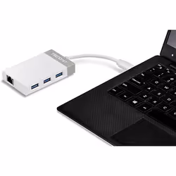 Trendnet TUC-ETGH3 laptop dock/port replicator USB 3.2 Gen 1 (3.1 Gen 1) Type-C Grey, White - Additional view 5