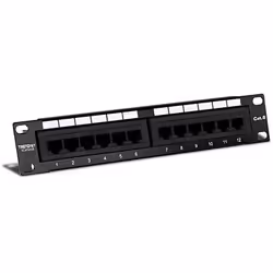 Trendnet TC-P12C6, 10/100/1000Base-T(X), Gigabit Ethernet, RJ-45, Cat6, Black, CE, FCC