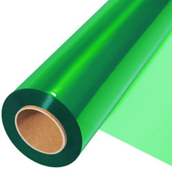 JOYIT Green Cellophane Wrap Roll (200 Ft. Long X 17.5  in. Wide) - 2.5 Mil Thick Transparent Green Cellophane Wrapping Paper  Colored Cellophane Wrap