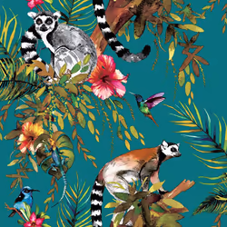 Holden Decor Lemur Animal Rainforest Feature Wallpaper - 12402