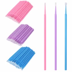 Shintop 300pcs Micro Applicator Brushes  Disposable Eyelash Extension Brushes for Makeup  Oral and Dental (Purple+Blue+Pink)